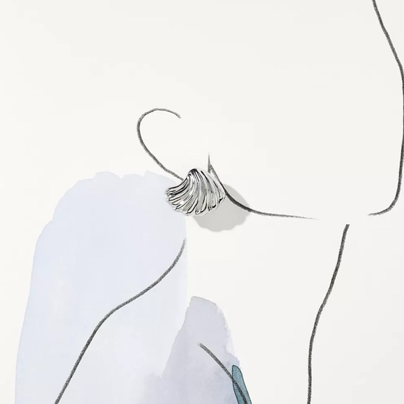 New! Anthropologie Gold Shell Earrings (1065) NWOT - Picture 3 of 4